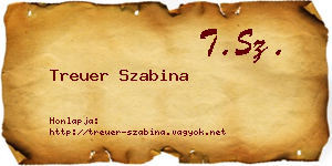 Treuer Szabina névjegykártya