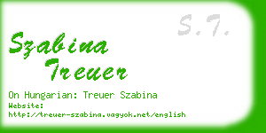 szabina treuer business card
